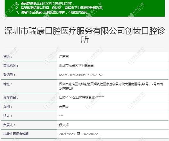  深圳瑞康口腔创齿诊所